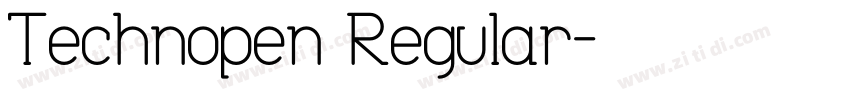 Technopen Regular字体转换